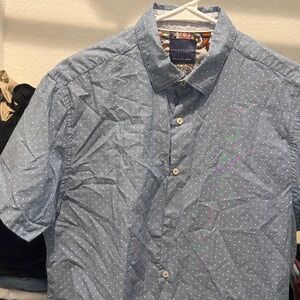 Men's Casual Blue Button Down Shirt